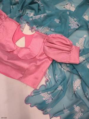 Trendy Georgette Digital Print Saree With Ready made Blouse