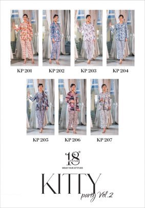 Trendy KITTY PARTY VOL 02 Cotton Linen Cots With Crop Top And Pants