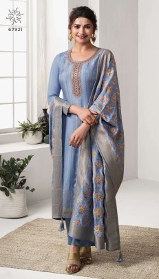 Trendy Kuleesh Sanaya Vol 2 Jacquard Suit From Fab Funda