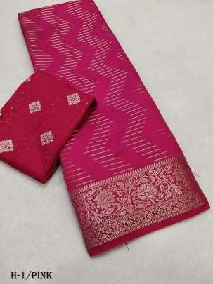 Trendy New Georgette  Pink Color Designer Saree