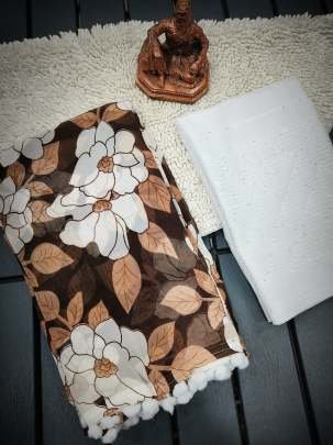 Unique Design Georgette Brown Saree