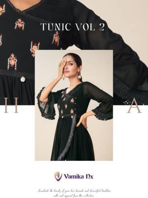 Vamika NX Georgette Designer Tunic Vol 2 by Fab Funda