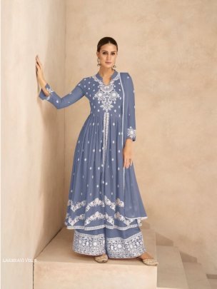 Vamika Present LAKHNAVI VOL 6 Rayon Ready Made Suit