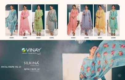 Vinay Silkina Royal Crepe Vol 40 Dress Material From Fab Funda