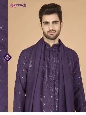 Vastra Mantra Viscose Slik Mens Kurta With Dupatta Cataloge By Shubhvastra
