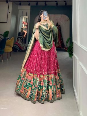 Wedding Pure Viscose Jacquard Silk Lehenga Choli