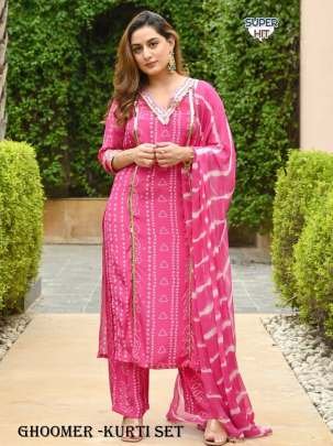 wedding season special beautiful straight cut design Kurti Set