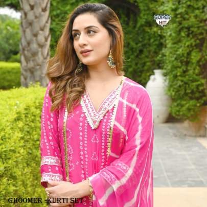 wedding season special beautiful straight cut design Kurti Set