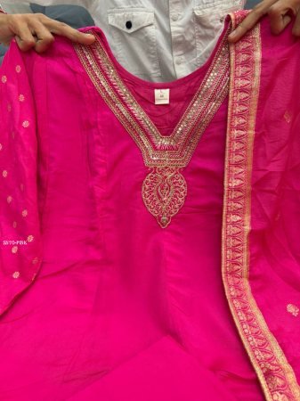 Wedding Special Banarasi Chanderi Anarkali Suit for Women