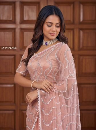 Wedding Special Bidds Work Saree with Blouse