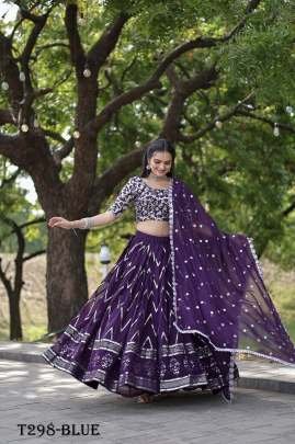 Wedding Wear Best Purple Blooming Lehenga Choli