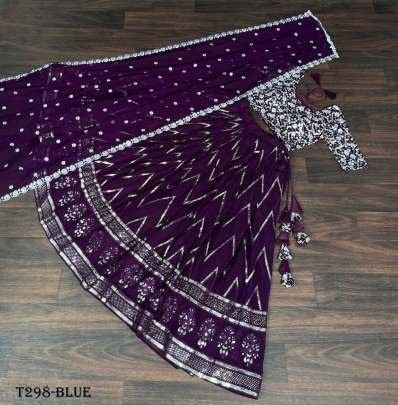 Wedding Wear Best Purple Blooming Lehenga Choli