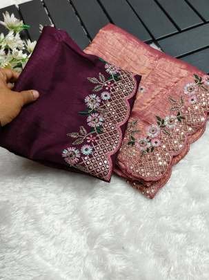 Wedding Wear Gajari Colour Saree