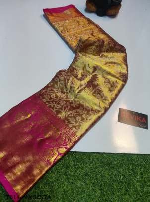 Wedding Wear Magenta Kanjivaram Pattu Silk Saree
