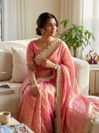 Wedding Wear Moss Silk Jacquard Butti Saree