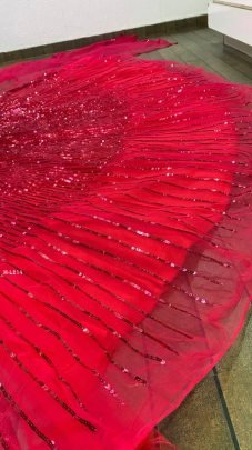 Wedding Wear Pink Net Sequence Lehenga Choli