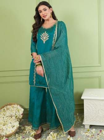 Wedding Wear  Rama Colour Ready Made Suit