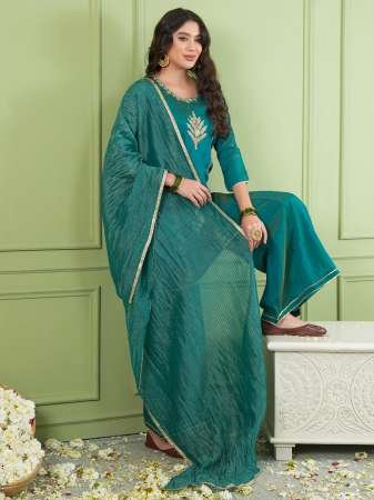 Wedding Wear  Rama Colour Ready Made Suit
