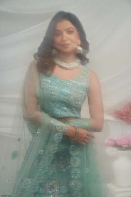 Wedding Wear Sky Blue Soft Net Lehenga Choli