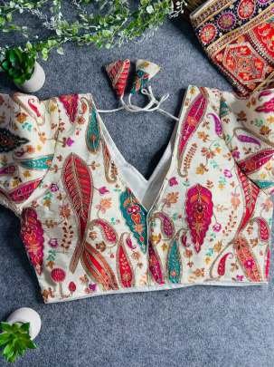 White Chinon Position Printed Blouse