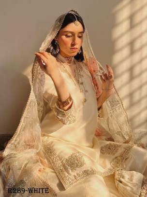 White Designer Sequence And Embroidery Gharara Suits
