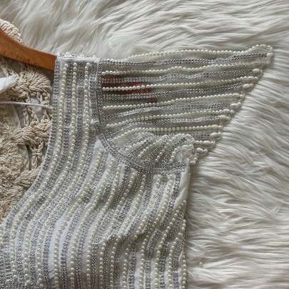 White Pearl  Moti Ready Made Blouse