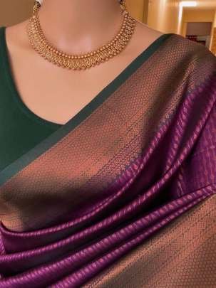 Wine Beautiful Festival Wear Soft Lichi Silk Saree