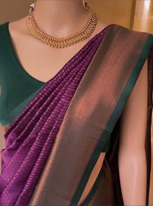 Wine Beautiful Festival Wear Soft Lichi Silk Saree