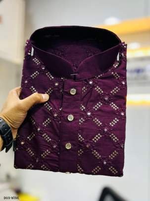 Wine Color Exclusive Mens Traditional Kurta Collection