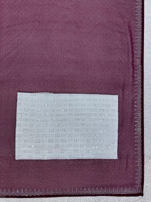 Wine Georgette with Thred Sequnce work Designer saree