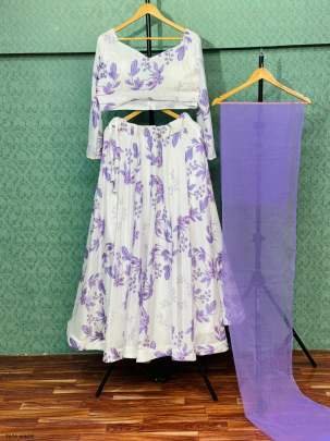 Womem Wear Pure Chinon Lehenga Choli Set