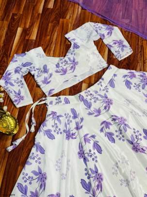 Womem Wear Pure Chinon Lehenga Choli Set