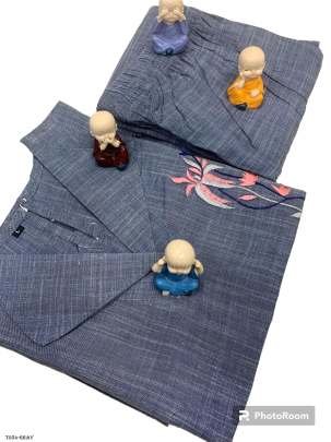 Embroidery Women Linen Gray Co ord Set