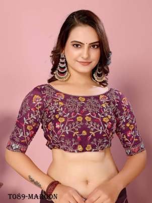 Women Fashion Maroon Rangoli Silk Saree With Sequins Work