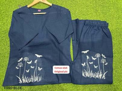 Women Loose Fit Blue Co Ord  Set For Summer