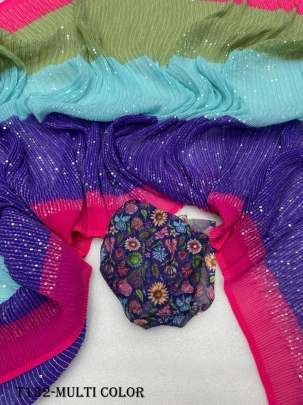 Bollywood Collection Multi Color Georgette Saree