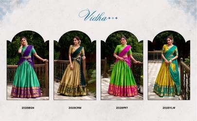 Yellow Color South India Haif Lehenga Saree