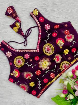 Zimmy Choo Wine All Over Floral Embroidered Sleeveless Blouse