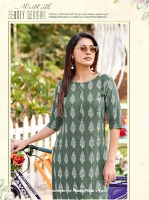 Zoori Brand Akshara Vol 30 Casual Printed Rayon Daily Wear Kurtis