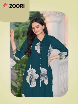 Zoori Brand Alexa Vol 2 Ladies Stylish Rayon Printed Kurtis Set