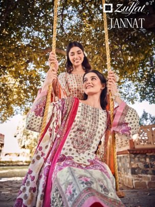Zulfat Designer Suits Present Jannat Cotton Dress Material Catalog