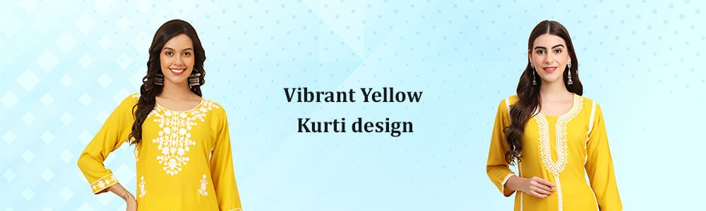 Yellow Colour Kurti for Women
